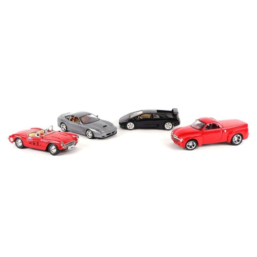 238 - Assorted 1/18 scale diecast vehicles including Bburago Ferrari 550 Maranello, Lamborghini Diablo, Ch... 