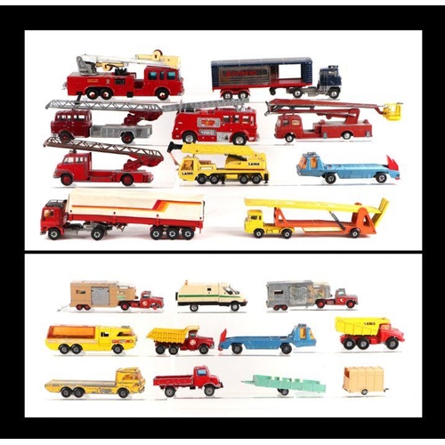 240 - Assorted Dinky and Corgi commercial vehicles and trucks, all in play worn condition.