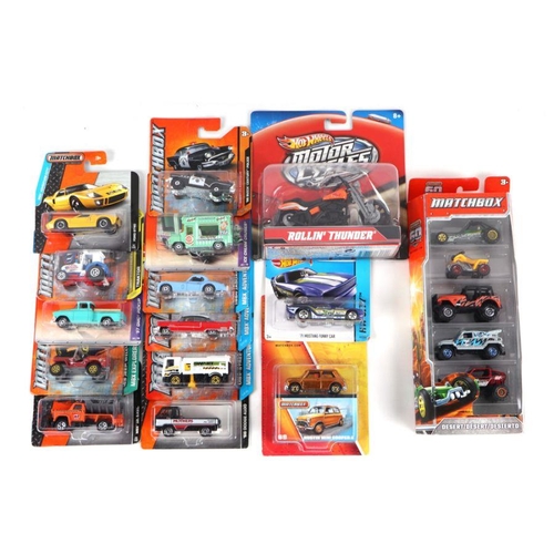 242 - A collection of Matchbox Hot Wheels blister packs including Heroic Rescue, Chevrolet Bell Air, Mitsu... 