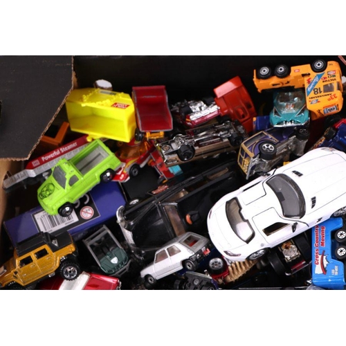 245 - Assorted Dinky, Corgi and Matchbox cars and commercial vehicles, all in play worn condition includin... 