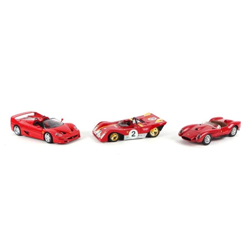 247 - Six 1/18 scale Ferrari diecast cars including 360 Moderner, Fifty 250 Testarossa and others (6).