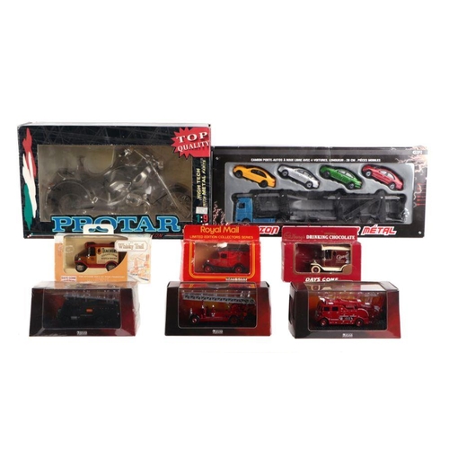 248 - Assorted diecast vehicles including Protar 1/9 scale BMW 1200, Atlas Collection 1/43 scale Dennis Fi... 