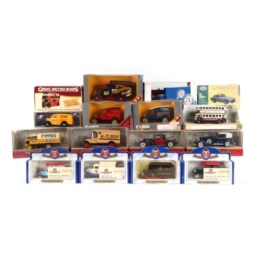 254 - Assorted Matchbox Models of Yesteryear and other similar commercial diecast vehicles, all boxed.