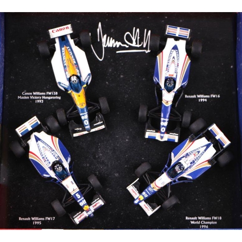 264 - An Onyx 1/43 scale Damon Hill Word Champion 1996 commemorative limited edition set incorporating Can... 