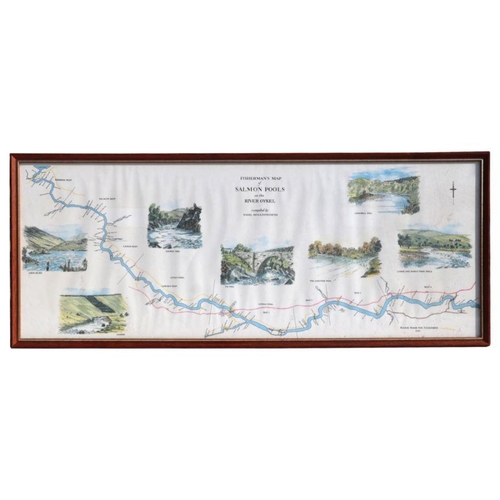 408 - Fishing interest:  Fisherman's maps of salmon pools on the river Oykel, river Tweed, river Dee and R... 