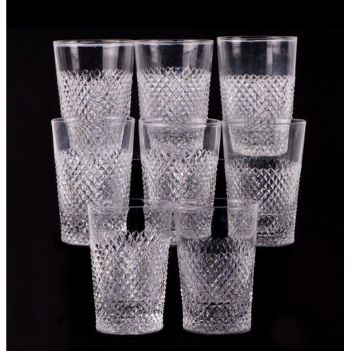 427 - An extensive suite of cut glassware to include wine glasses, sherry glasses, tumblers and finger bow... 