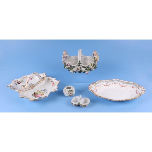 456 - A quantity of 19th century and later ceramics to include a Meissen three-piece coffee set, a contine... 