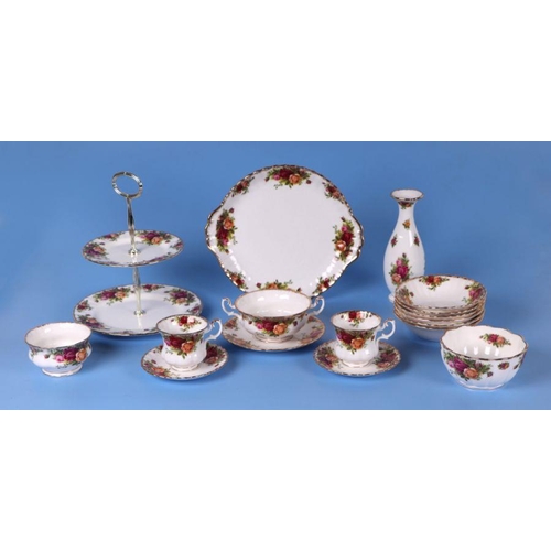 460 - A large quantity of Royal Albert Old Country Roses pattern tea wares to include cake stand, teapots,... 