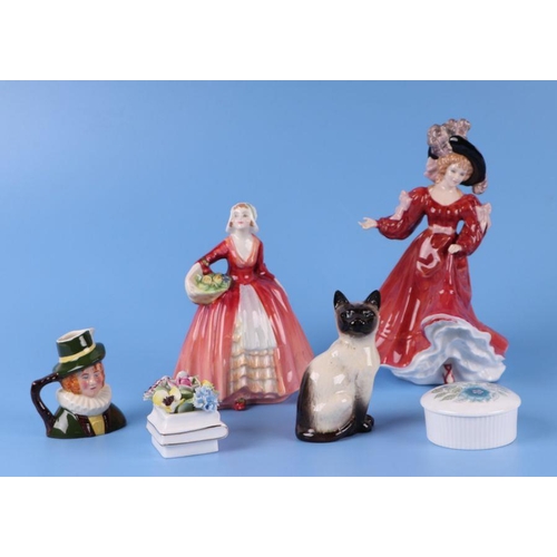 461 - A Royal Doulton figure 'Patricia' HN3365, and 'Janet' HN1537; together with a group of Royal Doulton... 