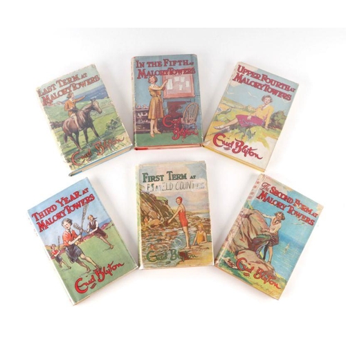 55 - Blyton (Enid) six editions of the Mallory Towers series comprising The First Turn, Second Form, Thir... 