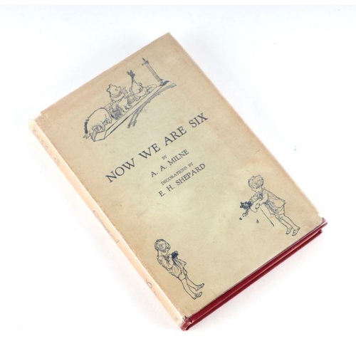 56 - Milne (AA) Now We are Six, first edition, illustrated by E H Shepard, published 1927, hardback with ... 