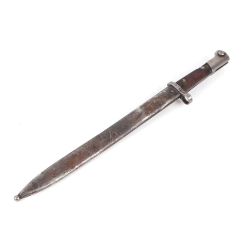 83 - A WW2 Czechoslovakian VZ98/22 Mauser bayonet in its steel scabbard. Marked to the ricasso CSZ U. Bla... 