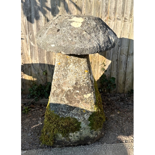 17 - A staddle stone, 94cms high.