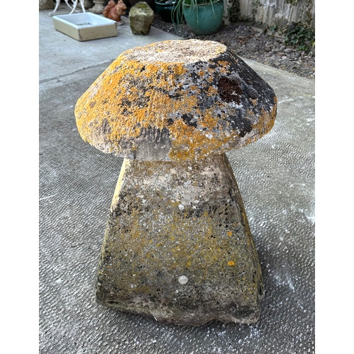 12 - A staddle stone, 79cms high.