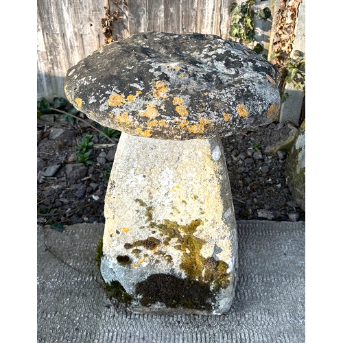 15 - A staddle stone, 73cms high.