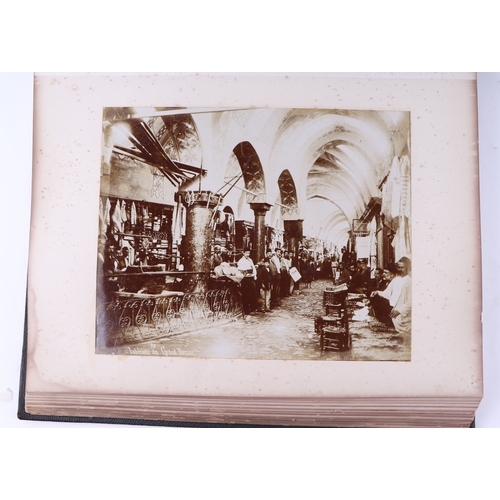 35 - Five late Victorian albums of albumens photographic prints of various subjects including Athens, Cai... 