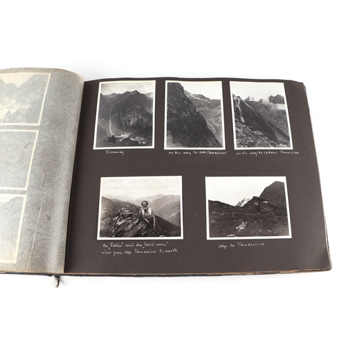 36 - Various albums of early 20th century photographs of the Swiss Alps, Climbing etc.