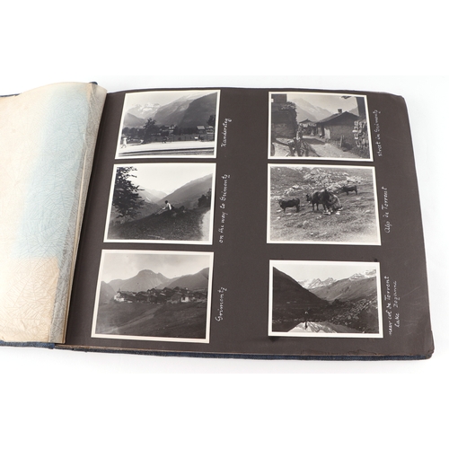 36 - Various albums of early 20th century photographs of the Swiss Alps, Climbing etc.