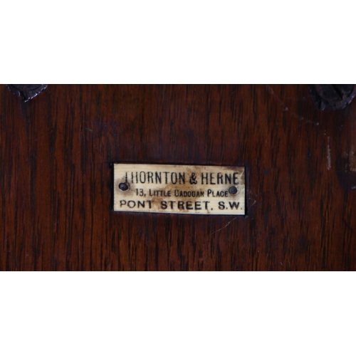 995 - A late 19th / early 20th century mahogany Campaign coaching table by Thornton & Herne, Little Ca... 