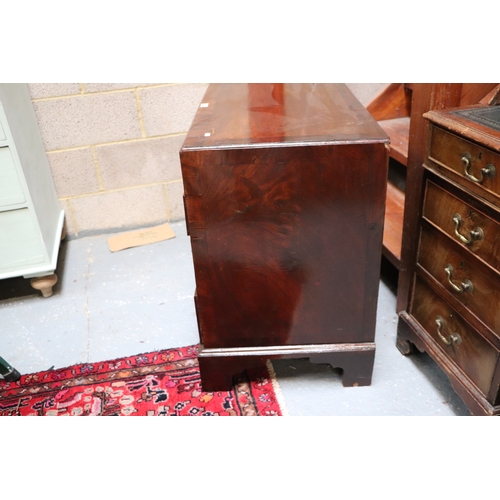 996 - A late 19th century George III style mahogany chest of drawers with an arrangement of four long draw... 