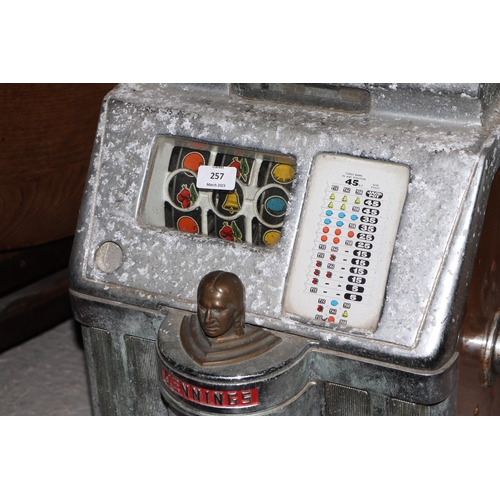 257 - A 1960's D D Jennings & Co 'The Governor Sun Chief Coin Operated Slot Machine / One-Armed Bandit fea... 