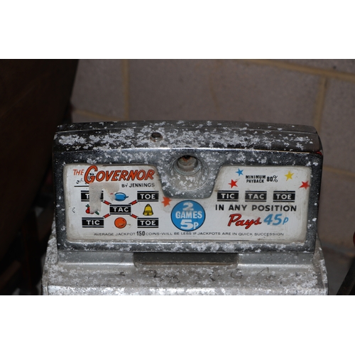 257 - A 1960's D D Jennings & Co 'The Governor Sun Chief Coin Operated Slot Machine / One-Armed Bandit fea... 