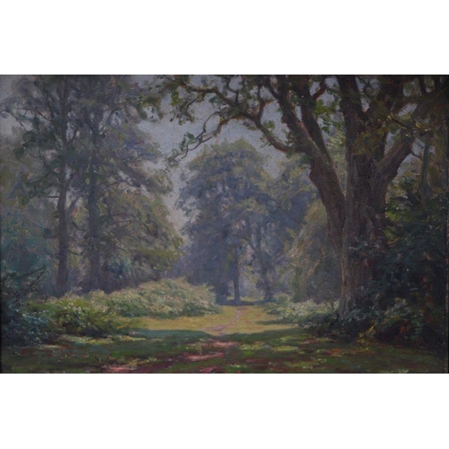 160 - Frederick Golden Short (1863-1936) - New Forest Woodland Scene - signed & dated 1926 lower right, oi... 