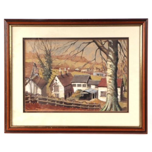 188 - W Hunking (20th century British) - Village Scene - signed & dated 1947 lower left, watercolour, ... 