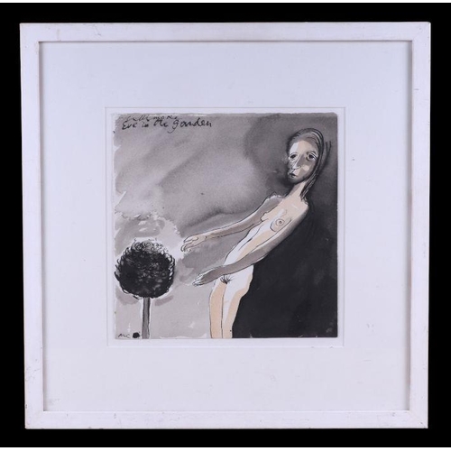 200 - William Cullimore (1936-2021) - Eve in the Garden - mixed media, signed & titled top left, 24 by... 