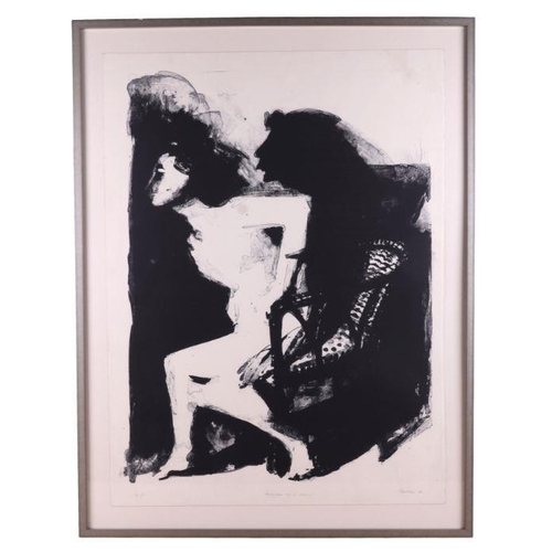 251 - After Bill Jacklin RA (b1943) - Woman in a Chair - artist proof etching, signed and dated in pencil ... 