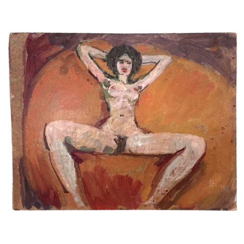 263 - Peter Collins ARCA - (1923 - 2001) - Nude Female Study - oil on board, Sulis Fine Art Certificate of... 