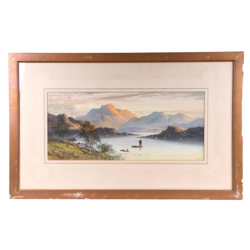 293 - L Lewis (19th century British) - a set of four coastal scenes, watercolour, signed and dated, framed... 