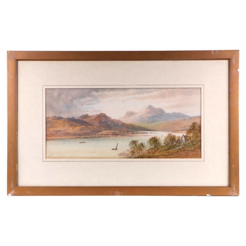 293 - L Lewis (19th century British) - a set of four coastal scenes, watercolour, signed and dated, framed... 