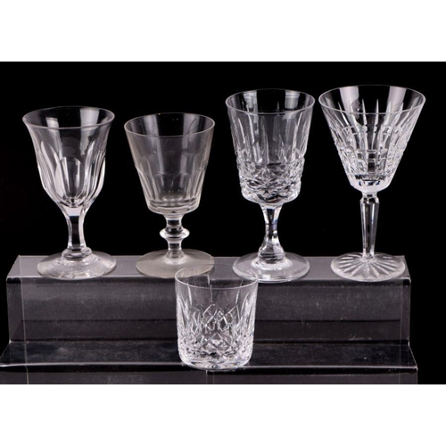 307 - A quantity of assorted Georgian and later cut glass and other glassware to include a set of hobnail ... 