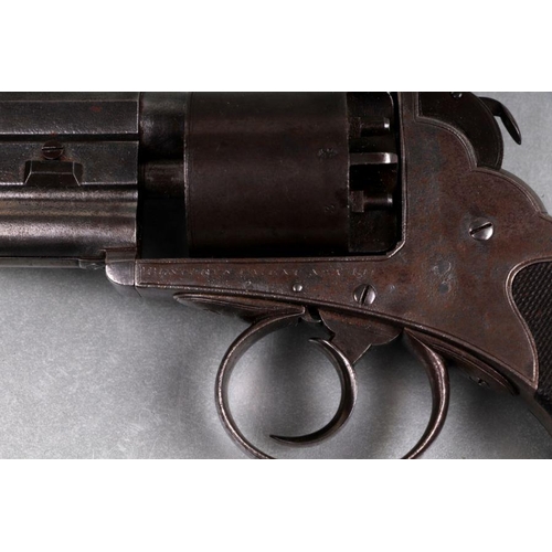 33 - A Bentleys Patent self cocking five-shot revolver with octagonal barrel and checkered grip.