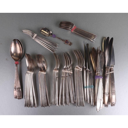 494 - A quantity of silver plated flatware.