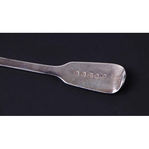 499 - A set of twelve George IV silver teaspoons, initialled, London 1829; together with a set of six Edwa... 