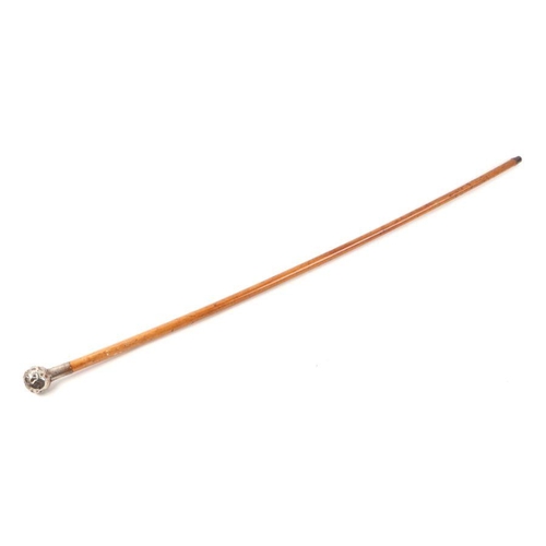 66 - Inns of Court OTC silver plated ball top Swagger Stick. Marked A1 FNB. Overall length 79cms (31ins)C... 