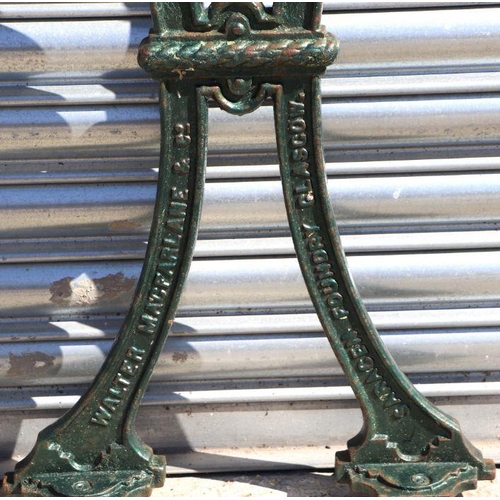 7 - A pair of Walter MacFarlane & Co cast iron table legs, 71cms high (2).