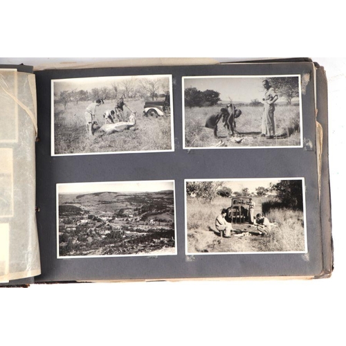 98 - A leather photo album of the Royal Air Force Middle East in Kenya showing numerous photos of ethnic ... 