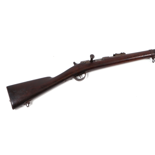 29 - A French obsolete calibre Chassepot MLE 1866 rifle, numbered 'B60220' and bayonet, numbered '63353'.