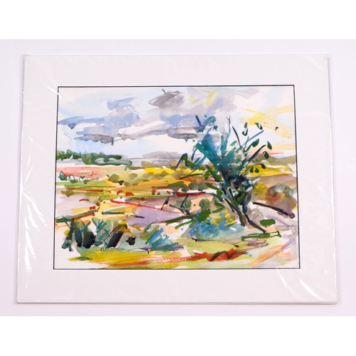 287 - Angela Corben (contemporary British) - New Forest Spring II - mixed media, signed lower left, labels... 