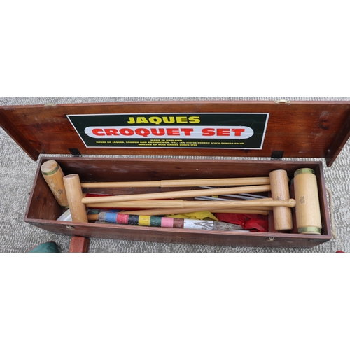 12B - A boxed Jacques croquet set