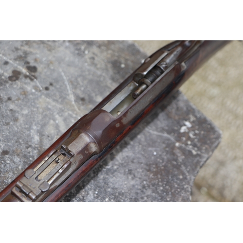 29 - A French obsolete calibre Chassepot MLE 1866 rifle, numbered 'B60220' and bayonet, numbered '63353'.