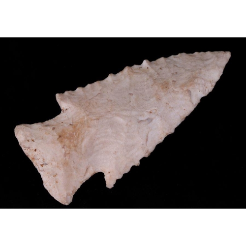 102 - An American native Indian flint arrowhead contained within an envelope stating that it was picked up... 