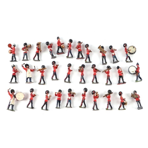 134 - A large quantity of painted lead military bandsmen and other figures, various regiments and periods,... 