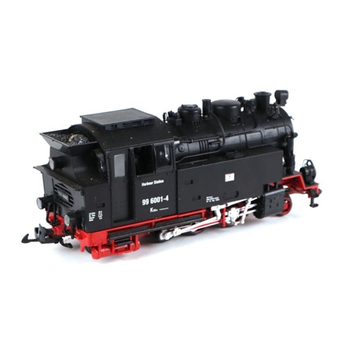 145 - A TRAIN 'G' gauge 2-6-2 Tank Locomotive, catalogue no. 757-5802; and two Tankers, both no. 757-5806,... 