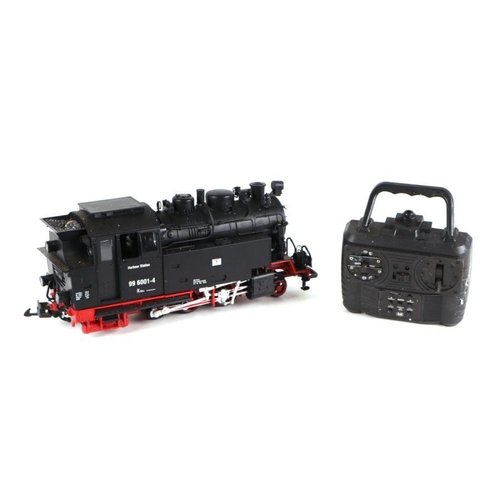 145 - A TRAIN 'G' gauge 2-6-2 Tank Locomotive, catalogue no. 757-5802; and two Tankers, both no. 757-5806,... 