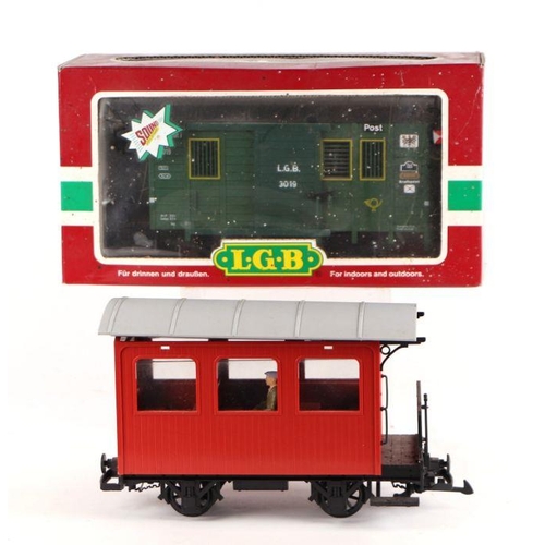 155 - A quantity of assorted 'G' gauge rolling stock to include wagons, tankers, open wagons and coaches.