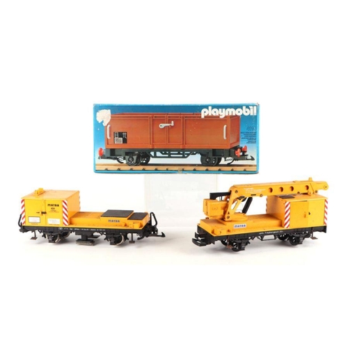 155 - A quantity of assorted 'G' gauge rolling stock to include wagons, tankers, open wagons and coaches.